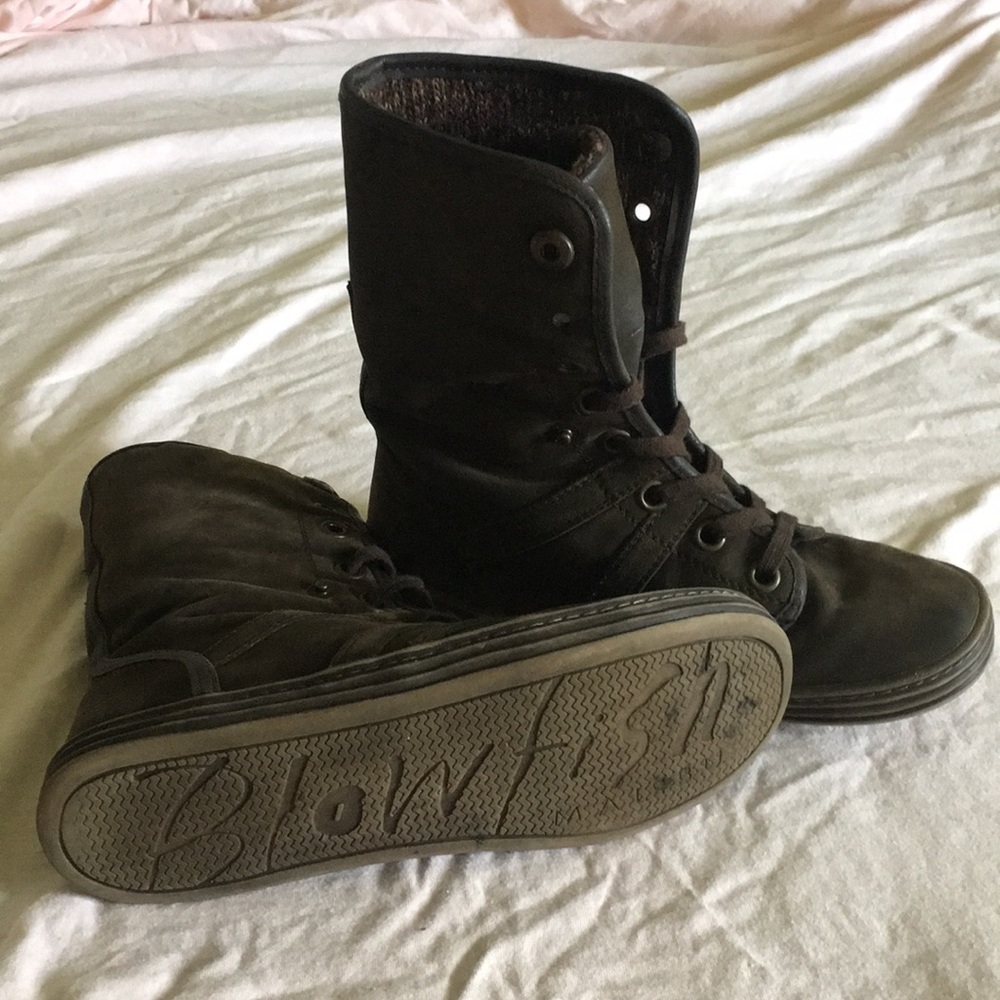Blowfish Olive Green Foldover Boots